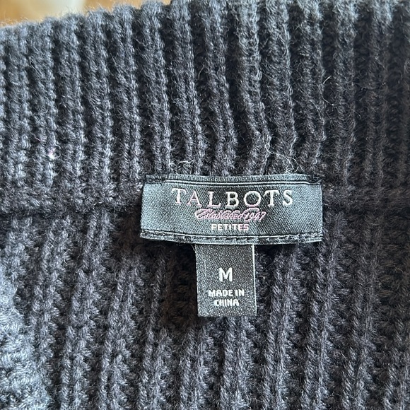 Talbots button front dolmen sleeve 100% cotton sweater szMP - Picture 6 of 8